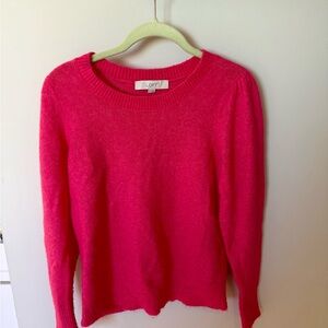 LOFT Vibrant Pink Knit Top